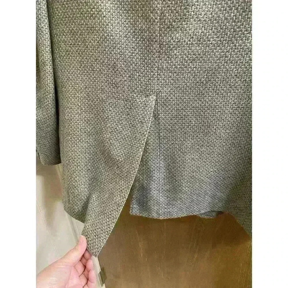 Donald Brooks Men's Herringbone Gray Virgin Wool Suit Blazer With Pockets - Picture 12 of 14